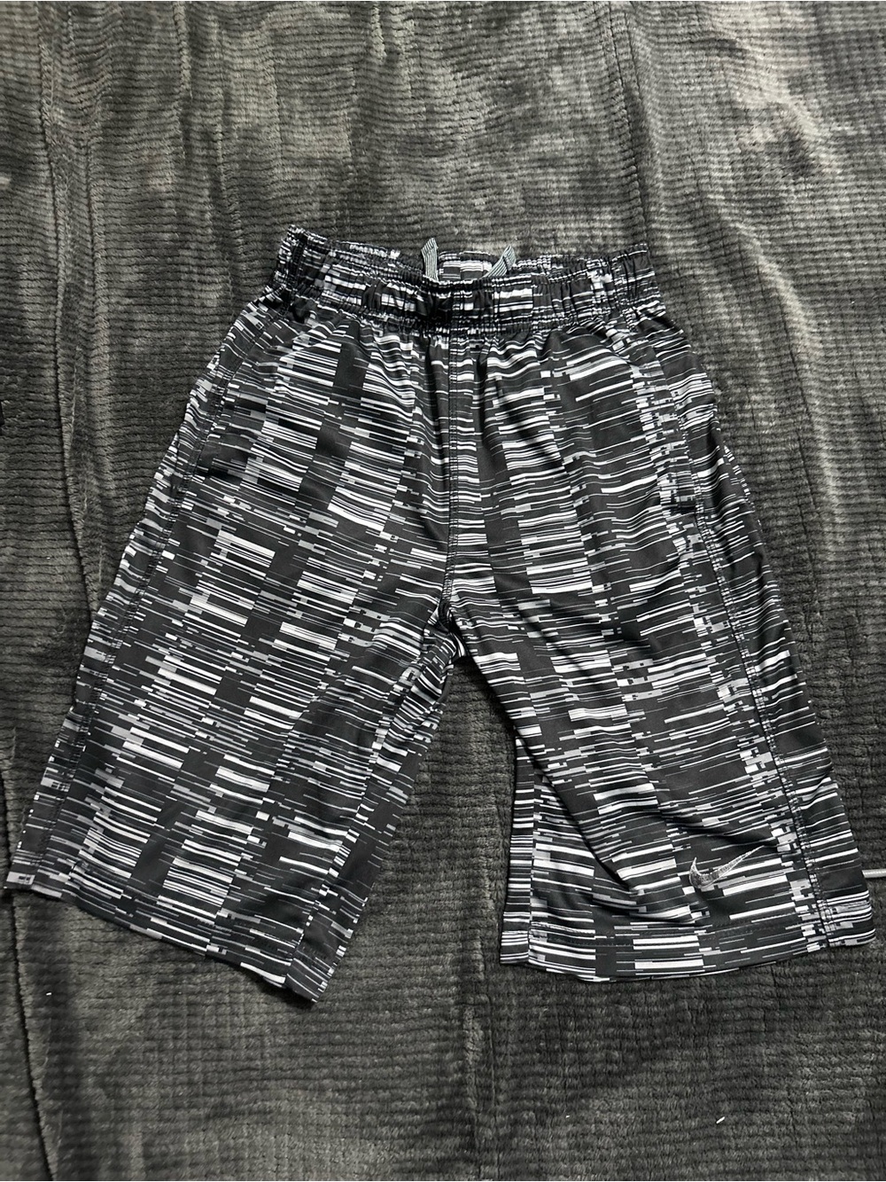 14. Boys  Black Space-Print Shorts